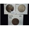 Image 1 : 1853,54 & 61 SEATED LIBERTY QUARTERS