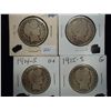 Image 1 : 1908-O,08-O,14-S & 15-S BARBER HALF DOLLARS