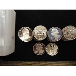 ROLL OF 40-1981-S PROOF WASHINGTON QUARTERS