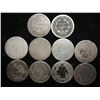 Image 2 : 10 ASSORTED SEATED LIBERTY DIMES