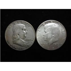 1954-D & 64 SILVER HALF DOLLARS