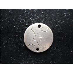 LOVE TOKEN MADE FROM SEATED LIBERTY DIME