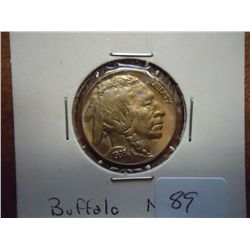 1938-D BUFFALO NICKEL BU NICE GOLDEN TONING