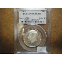 1970-S KENNEDY HALF DOLLAR PCGS PR66 DCAM