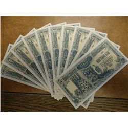 10-WWII JAPANESE $10 CURRENCY CRISP UNC