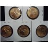 Image 2 : 5-ASSORTED 2007 PRESIDENTIAL DOLLARS BU