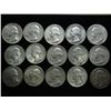 Image 1 : 15 ASSORTED WASHINGTON SILVER QUARTERS