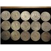 Image 2 : 15 ASSORTED WASHINGTON SILVER QUARTERS