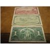 Image 2 : CANADA 1937 & 54 $1 AND 1954 $2 CURRENCY