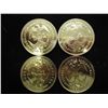 Image 2 : 4 AMERICAN PRESIDENTS SILVER $ SIZED TOKENS