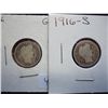 Image 1 : 1916 & 16-S BARBER DIMES