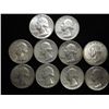 Image 1 : 10 ASSORTED WASHINGTON SILVER QUARTERS