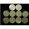 Image 2 : 10 ASSORTED WASHINGTON SILVER QUARTERS