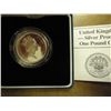 Image 2 : 1986 UNITED KINGDOM SILVER PROOF 1 POUND COIN