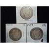 Image 1 : 1906-D,07-D & 08 BARBER HALF DOLLARS