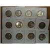 Image 1 : 12 ASSORTED WASHINGTON SILVER QUARTERS