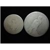Image 2 : 1912 BARBER HALF DOLLAR & 26-S PEACE SILVER DOLLAR