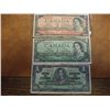 Image 1 : CANADIAN CURRENCY 1937 & 54 $1'S AND 1954 $2