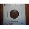 Image 1 : 1914-D LINCOLN CENT (KEY DATE) PROBABLE FAKE