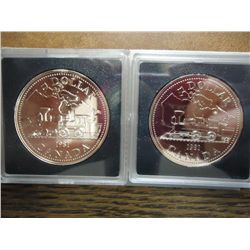 2-1981 CANADA RAILROAD $'S .75 OZ. ASW (PF LIKE)