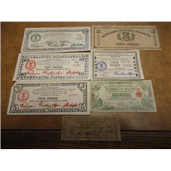7 PIECES OF WWII PHILIPINNES GUERRILA MONEY