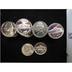 ROLL OF 40 1970'S PROOF JEFFERSON NICKELS