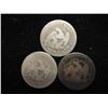 Image 2 : 1857,58 & 77 SEATED LIBERTY QUARTERS