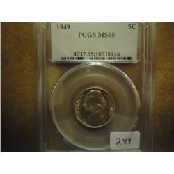 1949 JEFFERSON NICKEL PCGS MS65