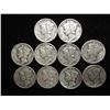 Image 1 : 10 ASSORTED MERCURY DIMES