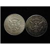 Image 2 : 2-1964 90% KENNEDY HALF DOLLARS