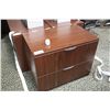 Image 1 : MAHOGANY 2 DRAWER LATERAL FILE CABINET