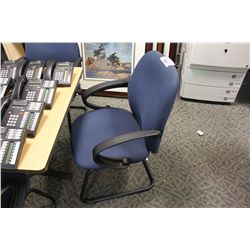 BLUE LOOP ARM CLIENT CHAIR