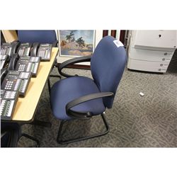 BLUE LOOP ARM CLIENT CHAIR