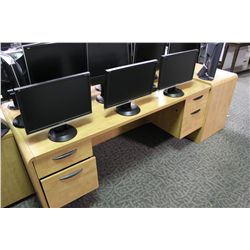 SUGAR MAPLE 72" DESK WITH MATCHING FILE AND