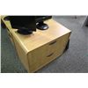 Image 2 : SUGAR MAPLE 72" DESK WITH MATCHING FILE AND