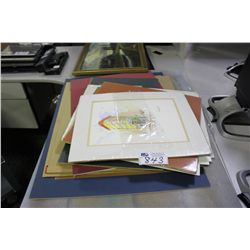 LARGE LOT OF UNFRAMED ART