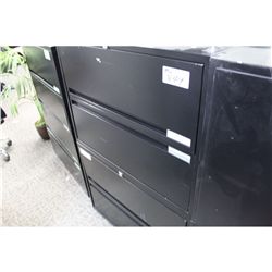 BLACK 4 DR LATERAL FILE CABINET