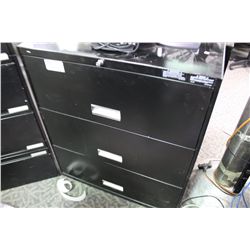 BLACK 3DR LATERAL FILE CABINET
