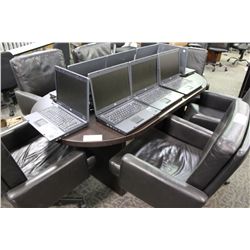 NIGHTSHADE 6' RACETRACK BOARDROOM TABLE