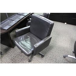 SCALI DURANTE BLACK LEATHER MIDBACK BOARDROOM