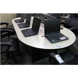 IVORY 8' RACETRACK BOARDROOM TABLE