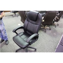 BLACK LEATHER HIGHBACK EXEC CHAIRS