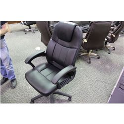BLACK LEATHER HIGHBACK EXEC CHAIRS