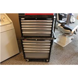 HUSKY 2 PIECE TOOL CART WITH ASSORTED TOOLS