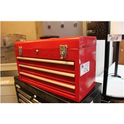 RED TOOL BOX WITH TOOLS