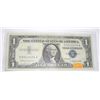 Image 1 : 1957 B SERIES $1 SILVER CERTIFICATE SERIAL # S03114154A *RARE AU HIGH GRADE*!!