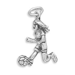 Girl Soccer Player Charm