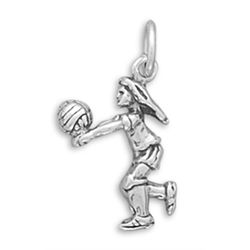 Girl Volleyball Player Charm