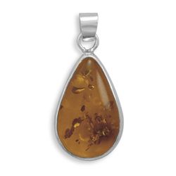 Oval Baltic Amber Pendant
