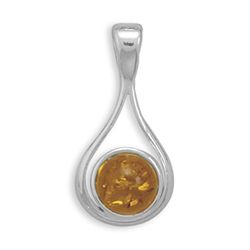 Cut Out Amber Pendant